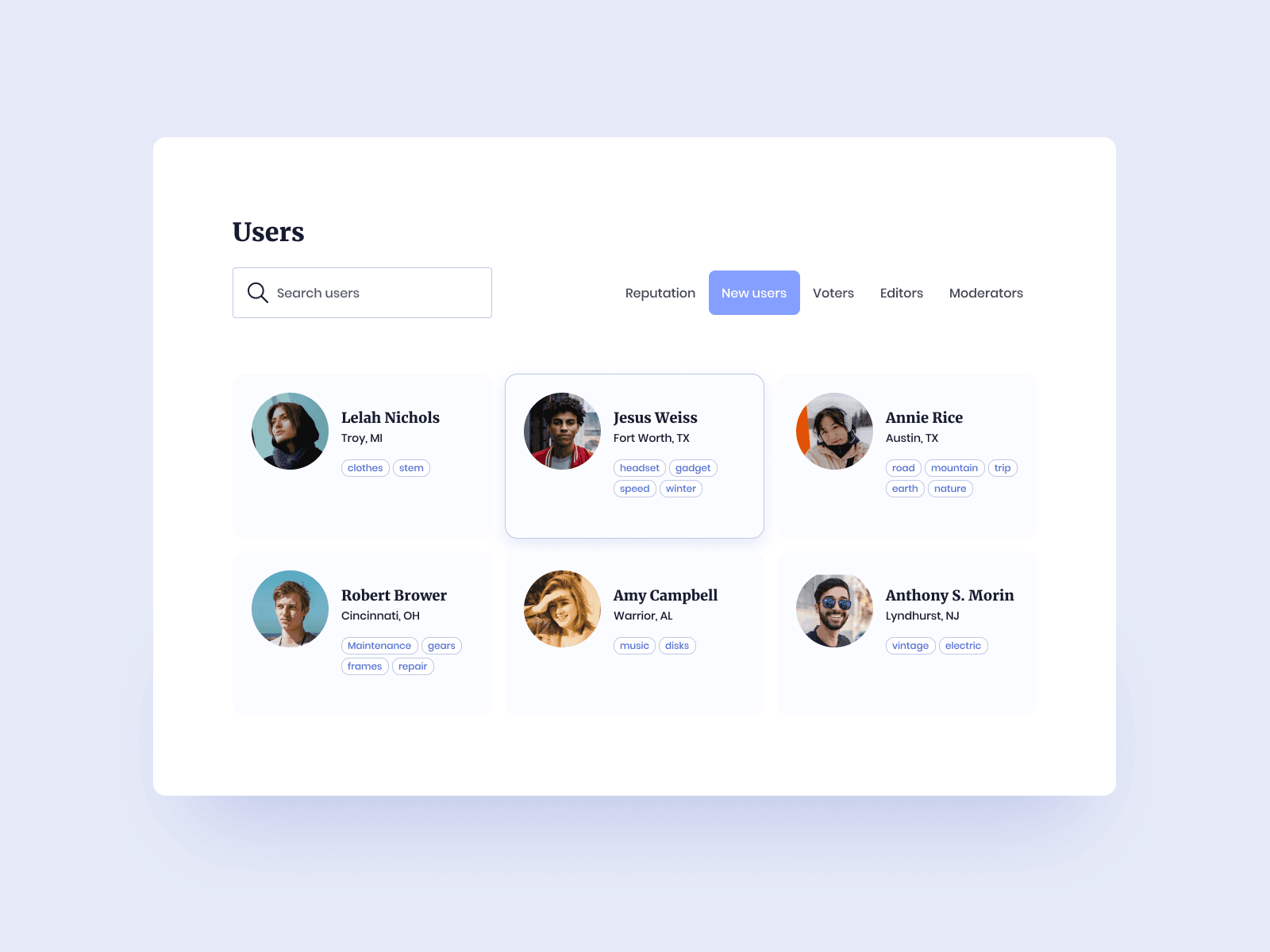 User List Search