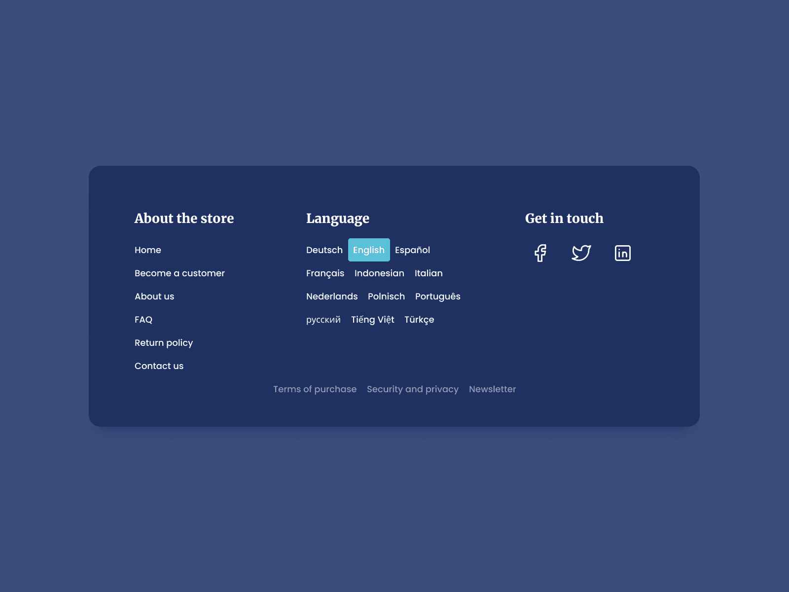 Footer Menu